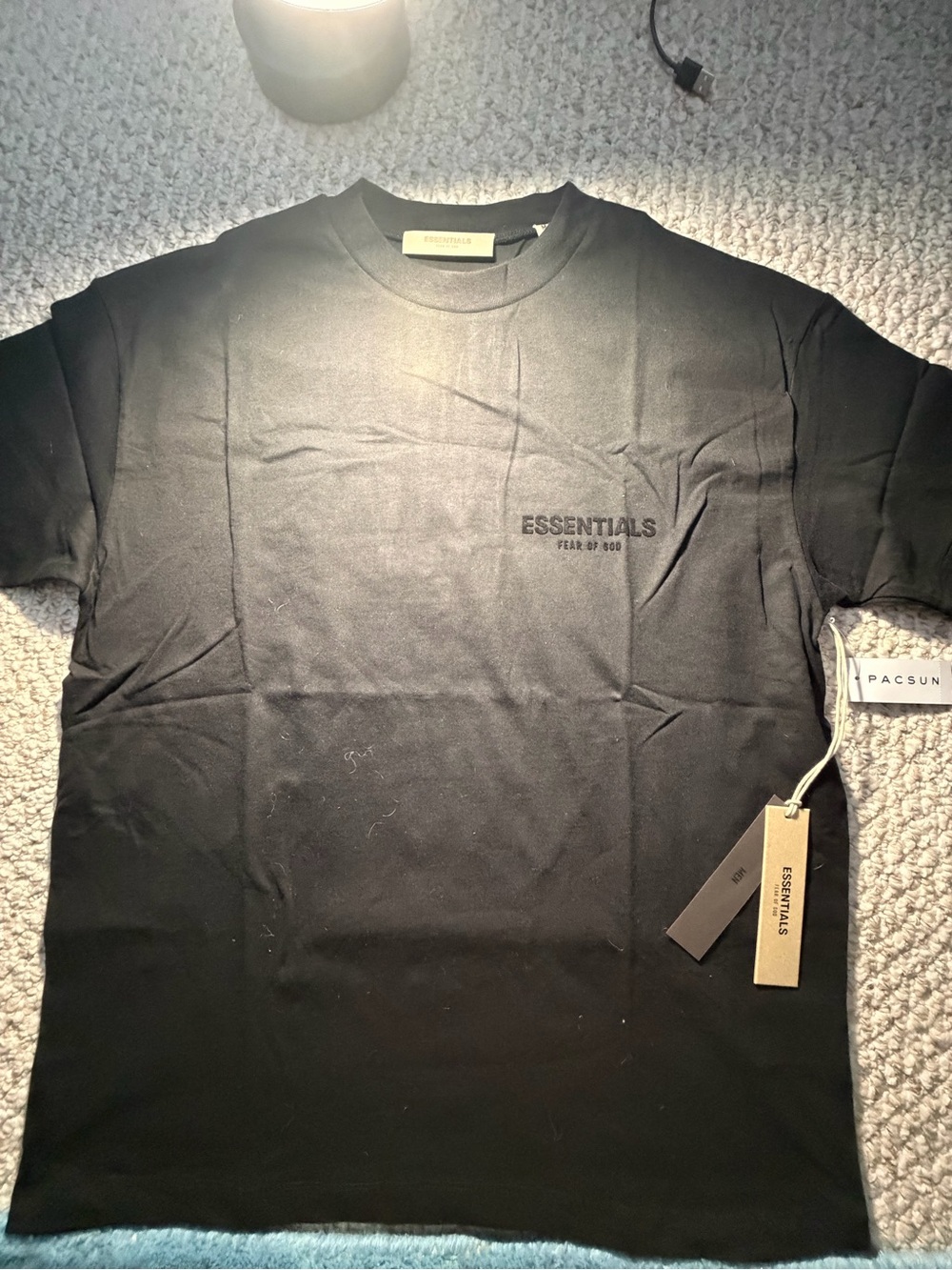 Essentials Men's Black Short Sleeve Logo Tee